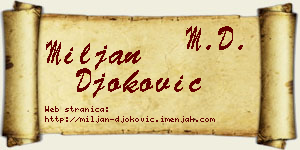 Miljan Đoković vizit kartica